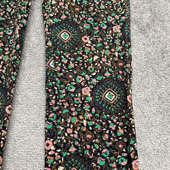 J.Crew Skimmer Crop Ankle Pants Womens 00 Navy Blue Floral Mid Rise Casual 28x25 - Picture 8 of 12